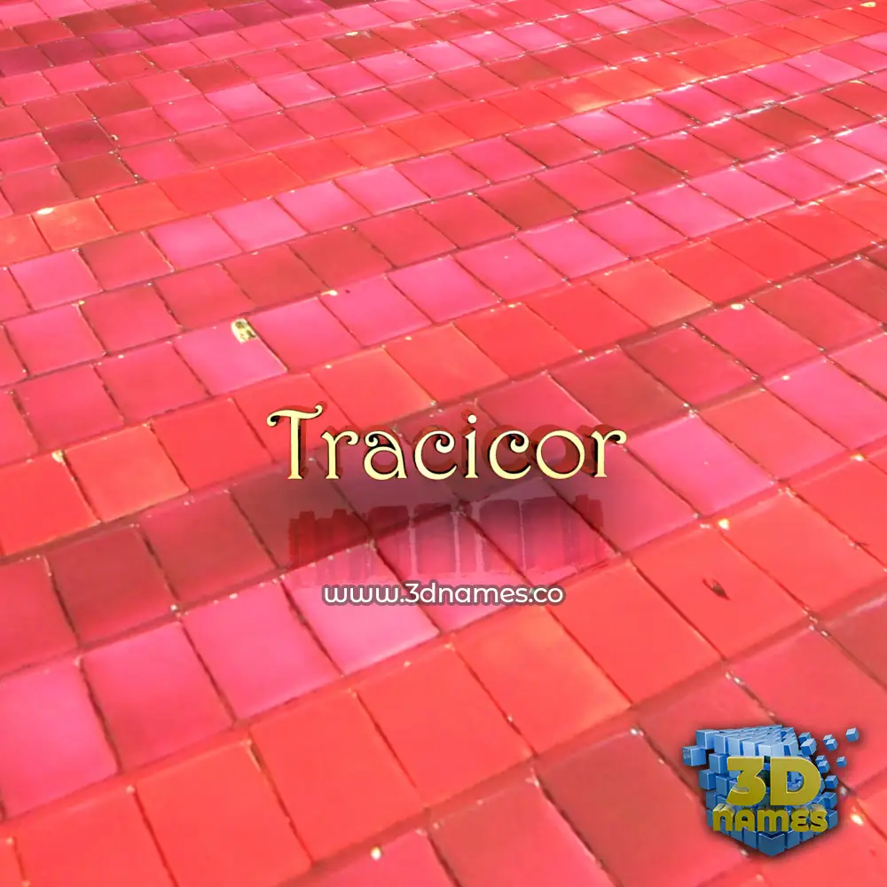 tracicor in Red Tiles style - 3D name wallpaper