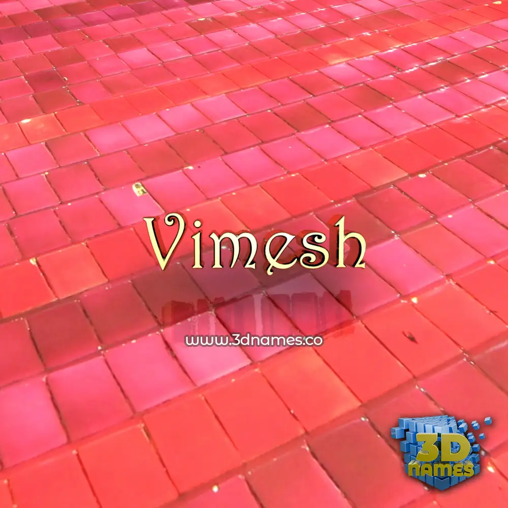 vimesh in Red Tiles style - 3D name wallpaper vimesh in Red Tiles style - 3D name wallpaper
