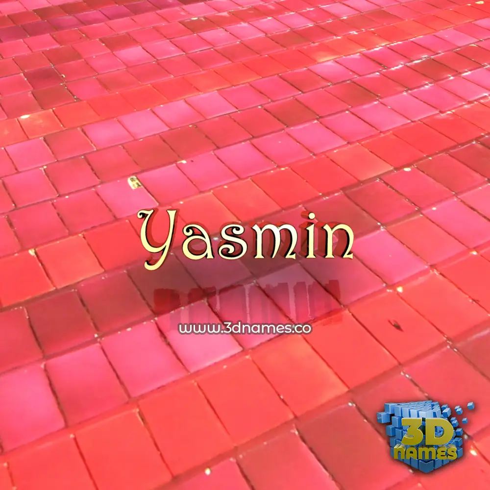 yasmin in Red Tiles style - 3D name wallpaper yasmin in Red Tiles style - 3D name wallpaper