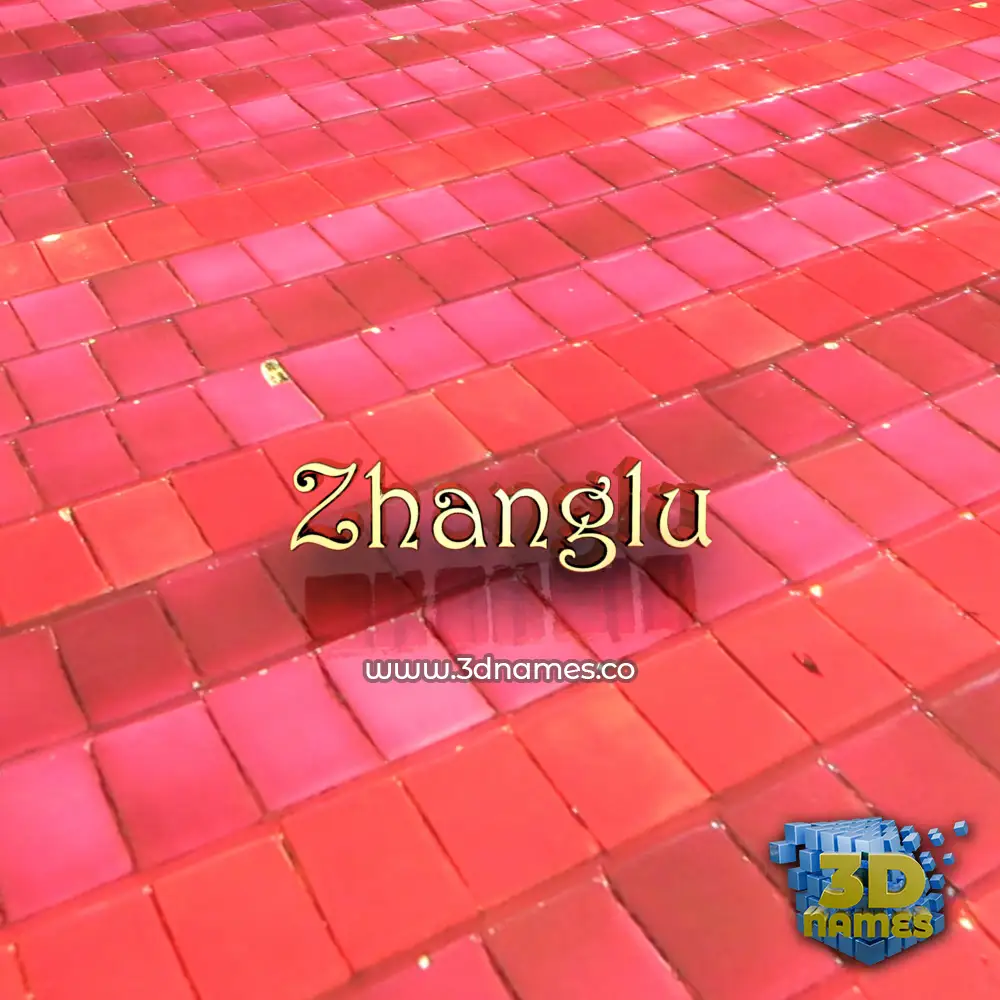 zhanglu in Red Tiles style - 3D name wallpaper zhanglu in Red Tiles style - 3D name wallpaper