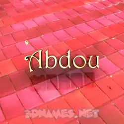 abdou in Red Tiles style - 3D name wallpaper