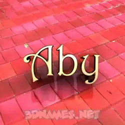 aby in Red Tiles style - 3D name wallpaper