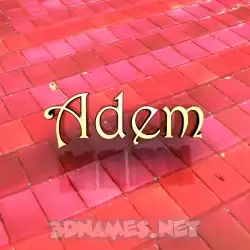 adem in Red Tiles style - 3D name wallpaper