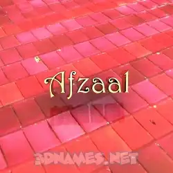 afzaal in Red Tiles style - 3D name wallpaper