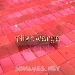 aishwarya in Red Tiles style - 3D name wallpaper