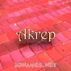 akrep in Red Tiles style - 3D name wallpaper