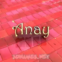 anay in Red Tiles style - 3D name wallpaper