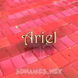 ariel in Red Tiles style - 3D name wallpaper