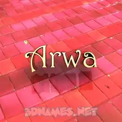arwa in Red Tiles style - 3D name wallpaper
