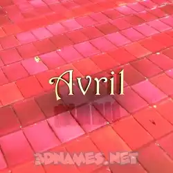 avril in Red Tiles style - 3D name wallpaper