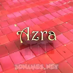 azra in Red Tiles style - 3D name wallpaper