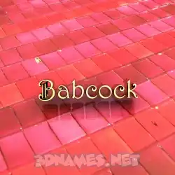 babcock in Red Tiles style - 3D name wallpaper