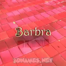 barbra in Red Tiles style - 3D name wallpaper