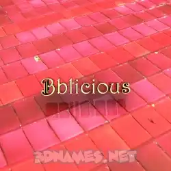 bblicious in Red Tiles style - 3D name wallpaper