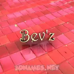 bev'z in Red Tiles style - 3D name wallpaper