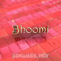 bhoomi in Red Tiles style - 3D name wallpaper
