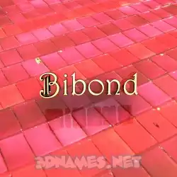 bibond in Red Tiles style - 3D name wallpaper
