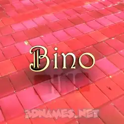 bino in Red Tiles style - 3D name wallpaper