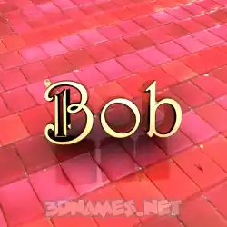 bob in Red Tiles style - 3D name wallpaper