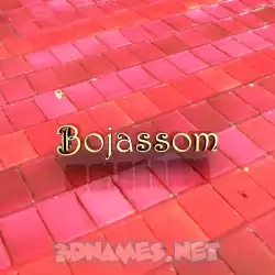 bojassom in Red Tiles style - 3D name wallpaper