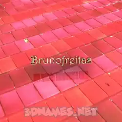brunofreitas in Red Tiles style - 3D name wallpaper
