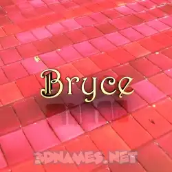 bryce in Red Tiles style - 3D name wallpaper