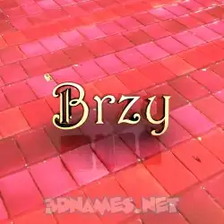 brzy in Red Tiles style - 3D name wallpaper