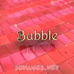 bubble in Red Tiles style - 3D name wallpaper