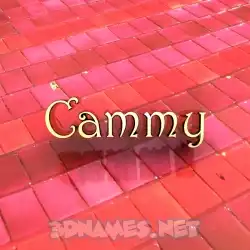 cammy in Red Tiles style - 3D name wallpaper