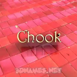 chook in Red Tiles style - 3D name wallpaper