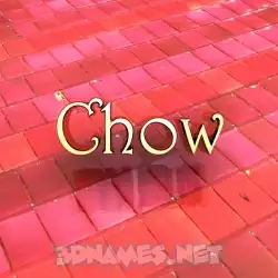 chow in Red Tiles style - 3D name wallpaper