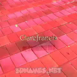 clarefrancis in Red Tiles style - 3D name wallpaper