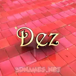 dez in Red Tiles style - 3D name wallpaper