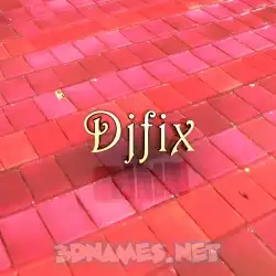 djfix in Red Tiles style - 3D name wallpaper