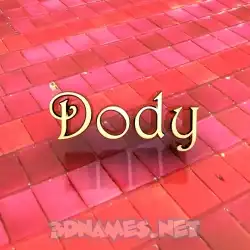 dody in Red Tiles style - 3D name wallpaper