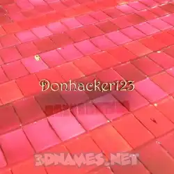 donhacker123 in Red Tiles style - 3D name wallpaper