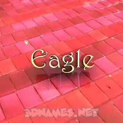 eagle in Red Tiles style - 3D name wallpaper