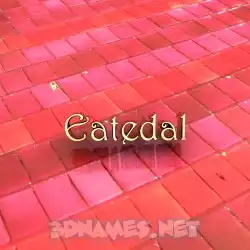 eatedal in Red Tiles style - 3D name wallpaper