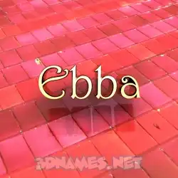 ebba in Red Tiles style - 3D name wallpaper