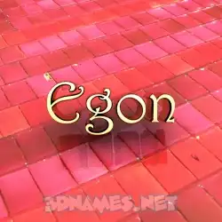 egon in Red Tiles style - 3D name wallpaper