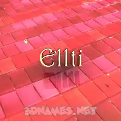 ellti in Red Tiles style - 3D name wallpaper