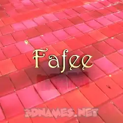 fafee in Red Tiles style - 3D name wallpaper
