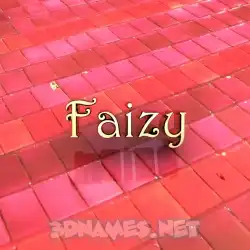 faizy in Red Tiles style - 3D name wallpaper