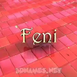 feni in Red Tiles style - 3D name wallpaper