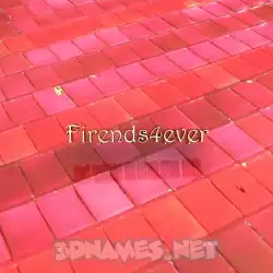 firends4ever in Red Tiles style - 3D name wallpaper