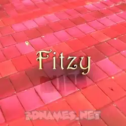 fitzy in Red Tiles style - 3D name wallpaper