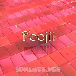 foojii in Red Tiles style - 3D name wallpaper