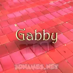 gabby in Red Tiles style - 3D name wallpaper