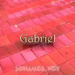 gabriel in Red Tiles style - 3D name wallpaper