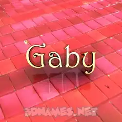 gaby in Red Tiles style - 3D name wallpaper